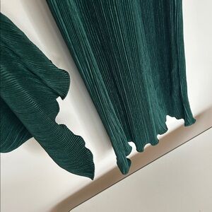 Pleats Please Style Teal /Green Pleated Trousers